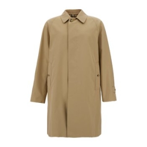 버버리 남성 미드 렝스 캠턴 카 코트 베이지_8079396