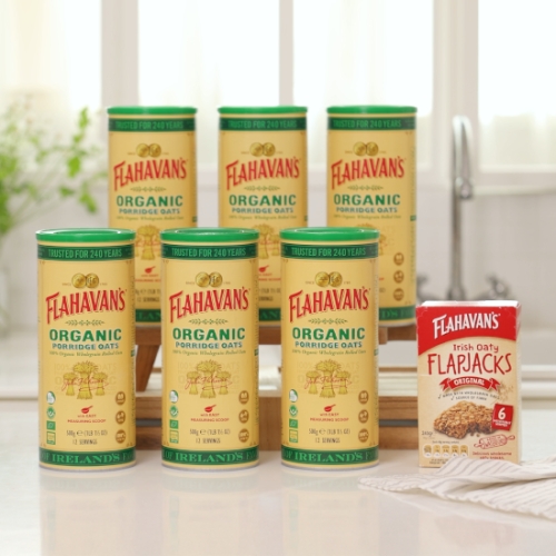 플라하반  유기농 포리지 오트밀 500g 6개+플랩잭스 240g 1개