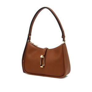 닥스 D-LOCK 브라운 D락장식 가죽 숄더 겸 크로스백 DCBA5F964W2