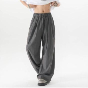 라일리 Rly 멋스러운 스타일 가볍고 시원한 린넨 허리밴딩 통바지 33395511