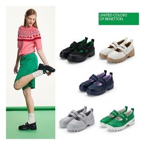 베네통 여성 쿨라이트 메리제인 스니커즈