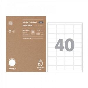 하이 라벨 문구 폼텍 HEQ-3102 20매 40칸