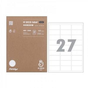 하이  용지 라벨 폼텍 HES-3104 100매 27칸