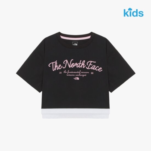 노스페이스키즈 키즈 NT7UR17 걸즈 아이스데이 반팔 라운드 티셔츠