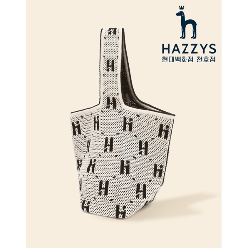 헤지스 ACC HIBA5E777 FOLDI 아이보리 시그니처 니트 숄더백 L