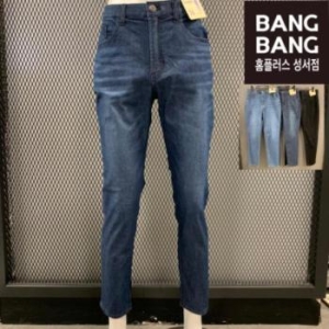 뱅뱅 빅사이즈 HC04 봄남성쿨 밑위긴 스판청바지 여름 허리속밴딩 허벅지넉넉한 S13110146