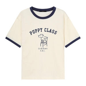 르샵 데일리 배색 프린팅 티셔츠 DP2LW015A