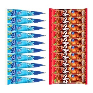 롯데제과  소다맛 펜슬 x10개 + 주물러 콜라 x 10개
