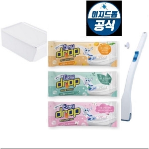 이지드롭 변기크리너 핸들 + 리필 12개입 3개 + 보관케이스 + 체험분 12매