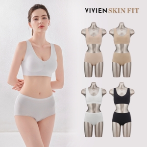 비비안 스킨핏 젤라또 런닝형 브라팬티세트