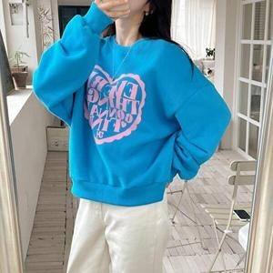 셀러허브 패션 VY 여자 러블리 하트 겨울 맨투맨_WT33443