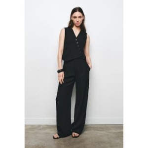 자라 우먼 ZW 컬렉션 애시메트릭 웨이스트코트 조끼 블랙 3811/047/800 409738