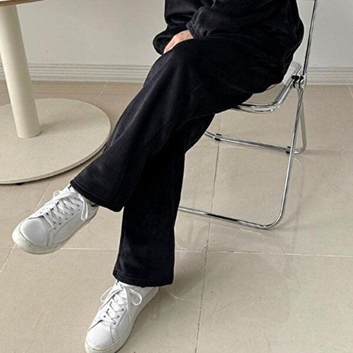 셀러허브 JHQPS9U6_4B 남자 밴딩바지 겨울 카페알바 와이드팬츠
