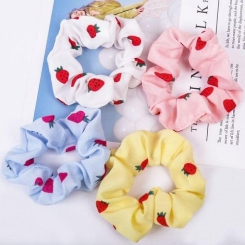 딸기 미니 추천 곱창 머리끈 꾸안꾸 밴드 스크런치 곱 WFI08TW