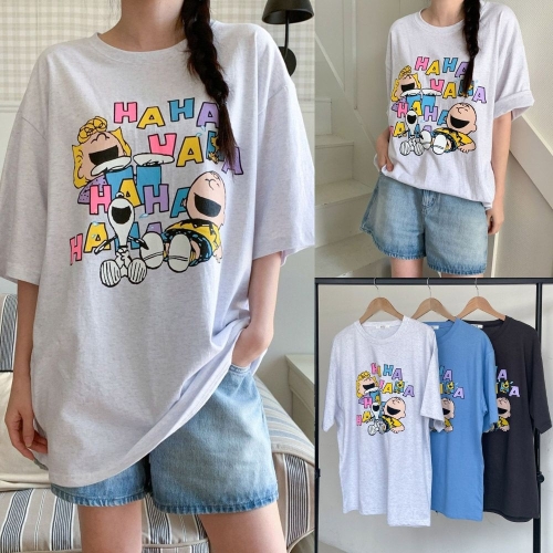 아이우먼 위쉬몰 LI 하하스투피박시티셔츠 U519H505 빅사이즈