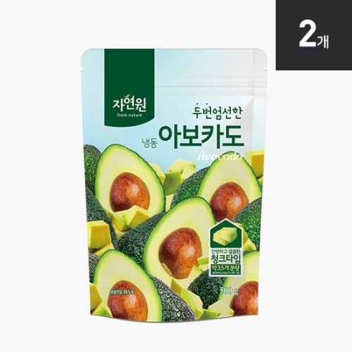 자연원  두번엄선한 냉동 아보카도 500g 3팩