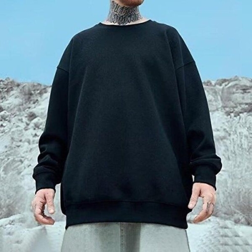 셀러허브 JHQRMPXS_4B 30대 라운드티셔츠 봄 오버핏 긴팔티코디