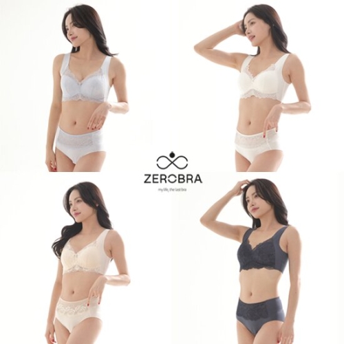 진짜편한속옷 제로브라 인견 프리컷 브라팬티세트