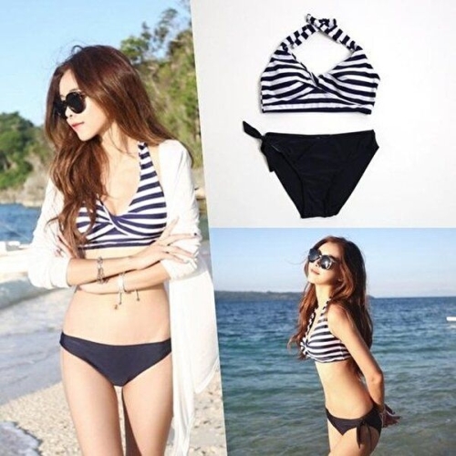 셀러허브  JHP8PQQ0_53DR 주드걸 삼각팬츠 스트라이프 꼬임 비키니