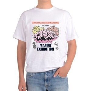 산호 남자면티 가족티 반팔면티 남녀공용 라운드 WFI0PS0