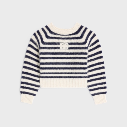 셀린느 트리오페 자수 스트라이프 니트 2AM5A743X 01MA