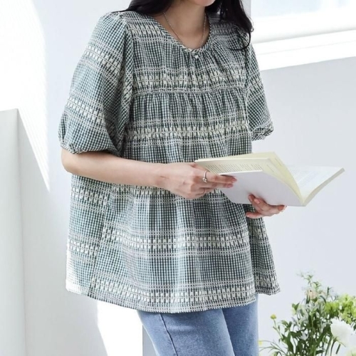 아이우먼 아틀란티스자수블라우스 SMU512M505 빅사이즈