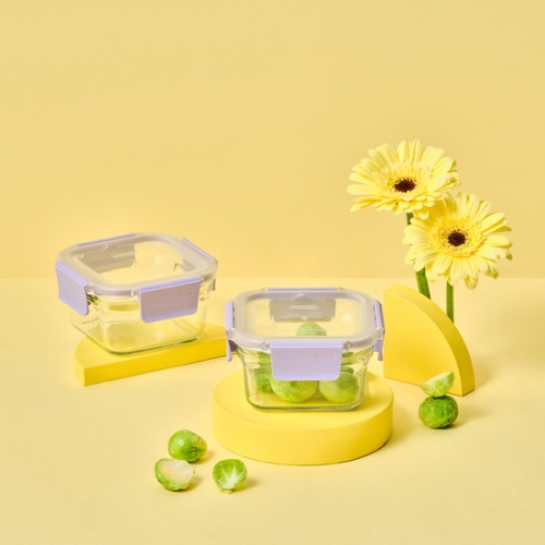 글라스락 퓨어 오븐 베리페리 정사각 440ml