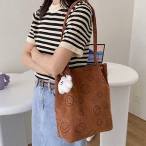 스마일 패턴 데일리 여성 포인트 클래식 외출 코듀로 WFI1LAB