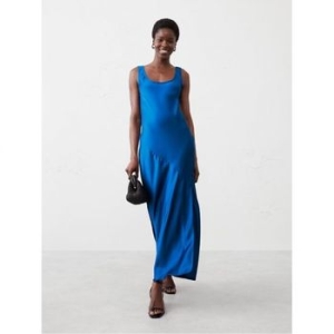 바나나리퍼블릭 우먼 새틴 샤틴 맥시 드레스 원피스 Haigh 블루 10631910