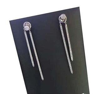 셀러허브  JHQQ7S3U_4B s925 다이아 큐빅 라인 귀걸이-화이트DG