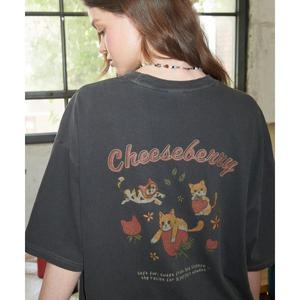 피그먼트 꼼파뇨 CPGN STUDIO 치즈 베리 반팔티 스모크블랙 781969