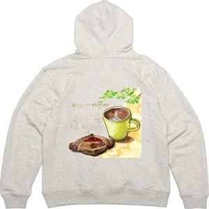 셀러허브 패션 JHQR415V_4B 후드티 프린트티셔츠 커피 남녀공용 카페