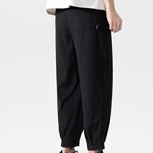 셀러허브 JHQRN5JX_4B스트릿패션 방한용품 남성바지 9부 밴딩팬츠