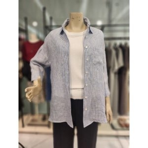 BCBG 린넨 롱 블라우스 B5F7B470