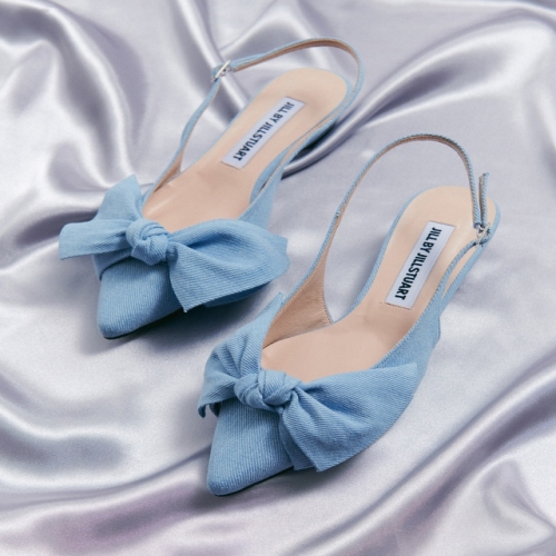 질바이질스튜어트 여성 노아 데님 리본 포인트 토 슬링백_JLSO5F321B2