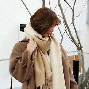 셀러허브 JHP62555_51 여자 양면 겨울스카프 모조 머플러 숄스카프