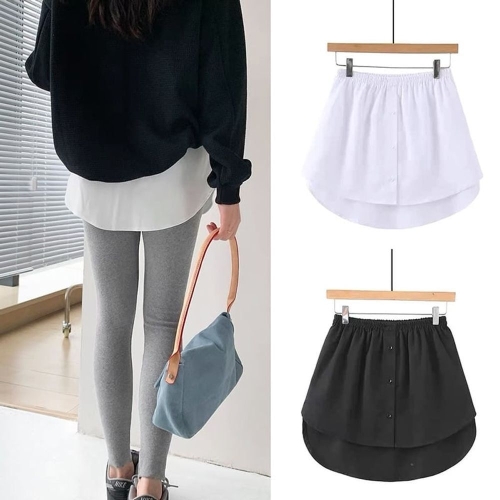 샵앤 여성 이너 레이어드 밑단 페이크 셔츠 스커트 WON-WSK-WFG7J6Q