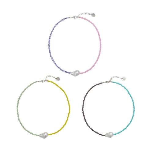 빈티지헐리우드  여성용 바로크 펄 비즈 목걸이 VH2336NE021B MINT FREE