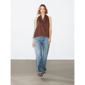 스터드 디테일 미드 라이즈 와이드 레그 진 05036733427