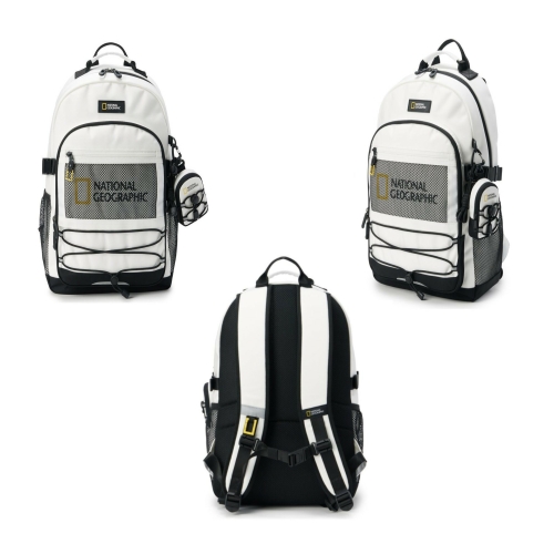 내셔널지오그래픽키즈 K253KBG020 남여공용 25년신상 고학년가방 베스트아이템 하프 스트링백팩 18L 화이트