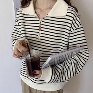 셀러허브 패션 JHP1R7T0_51IB 여성 면집업 단가라 폴로 스웨트 면집업