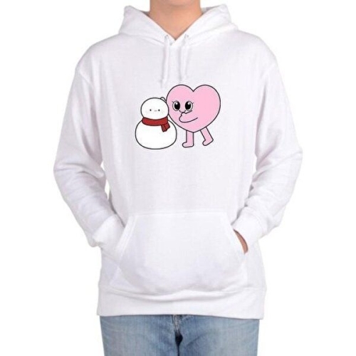 셀러허브 JHP1OT63_51HD 후드티 하트 눈사람을 만들다 눈사람에게