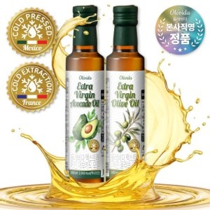 올레비다 냉압착 엑스트라버진 올리브유 250ml + 아보카도오일 250ml