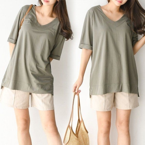 아이우먼 위쉬몰 IR 아이스브이넥반팔티 E280H505 빅사이즈