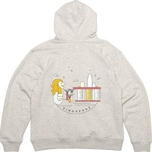 셀러허브 패션 JHQSYR48_51HD 뒷면 싱가포르 사자상 여행 그림 프린팅