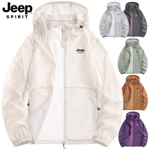 JEEP SPIRIT 남녀공용 차단 점퍼 바람막이 속건성 커플 여름 여성 남성 아이스 통기성 아웃도어 JP8518+선물한부