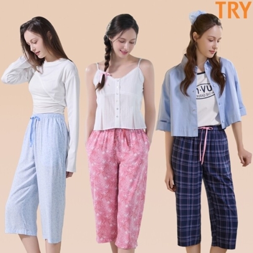 TRY 여성 7부 인견100 팬츠
