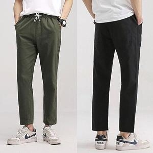 셀러허브 패션 JHL230P5_51HD 대학생 20대 일자 베이직 밴딩 팬츠 바지