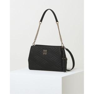 닥스 블랙 칼라일 가죽 미디움 숄더백_DCBA5F365BK