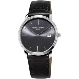 프레드릭콘스탄트 오리지널로우 FC220NG4S6 Mens Slim Line Analog Display Swiss Quartz Black Wat